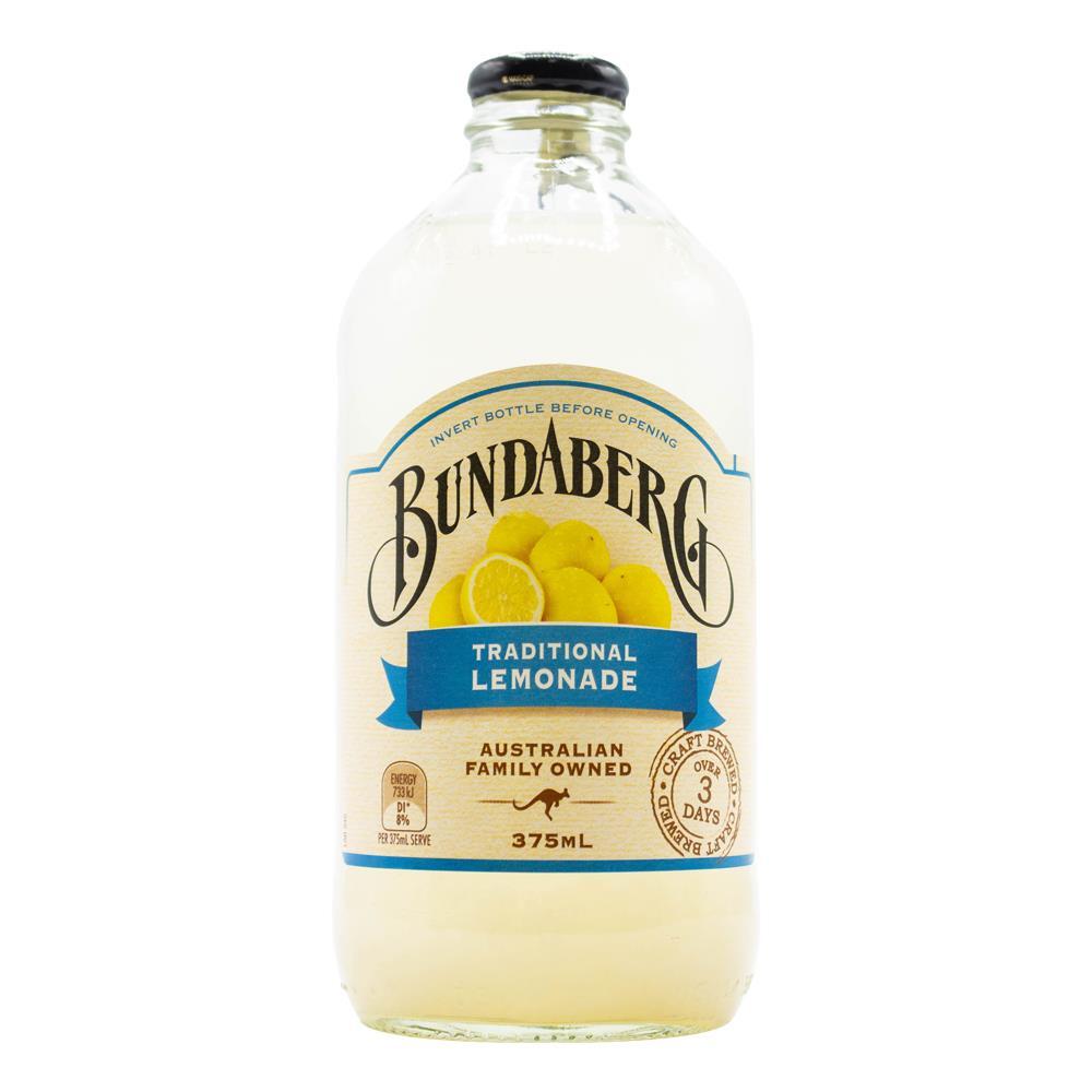 24PK Bundaberg 375ml Traditional Lemonade Non-Alcoholic Flavoured Drink