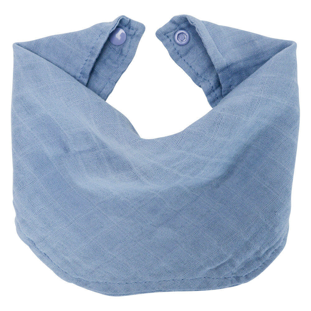 2PK Annabel Trends Muslin Neck Feeding Bib 30x30cm - Blue