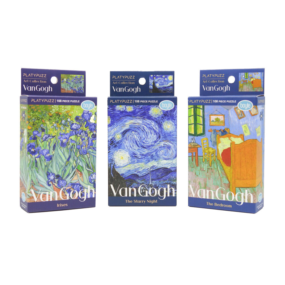 2x 3pc Platypuzz Jigsaw Puzzle Jigsaw Puzzle Van Gogh Art Set 108 Pcs