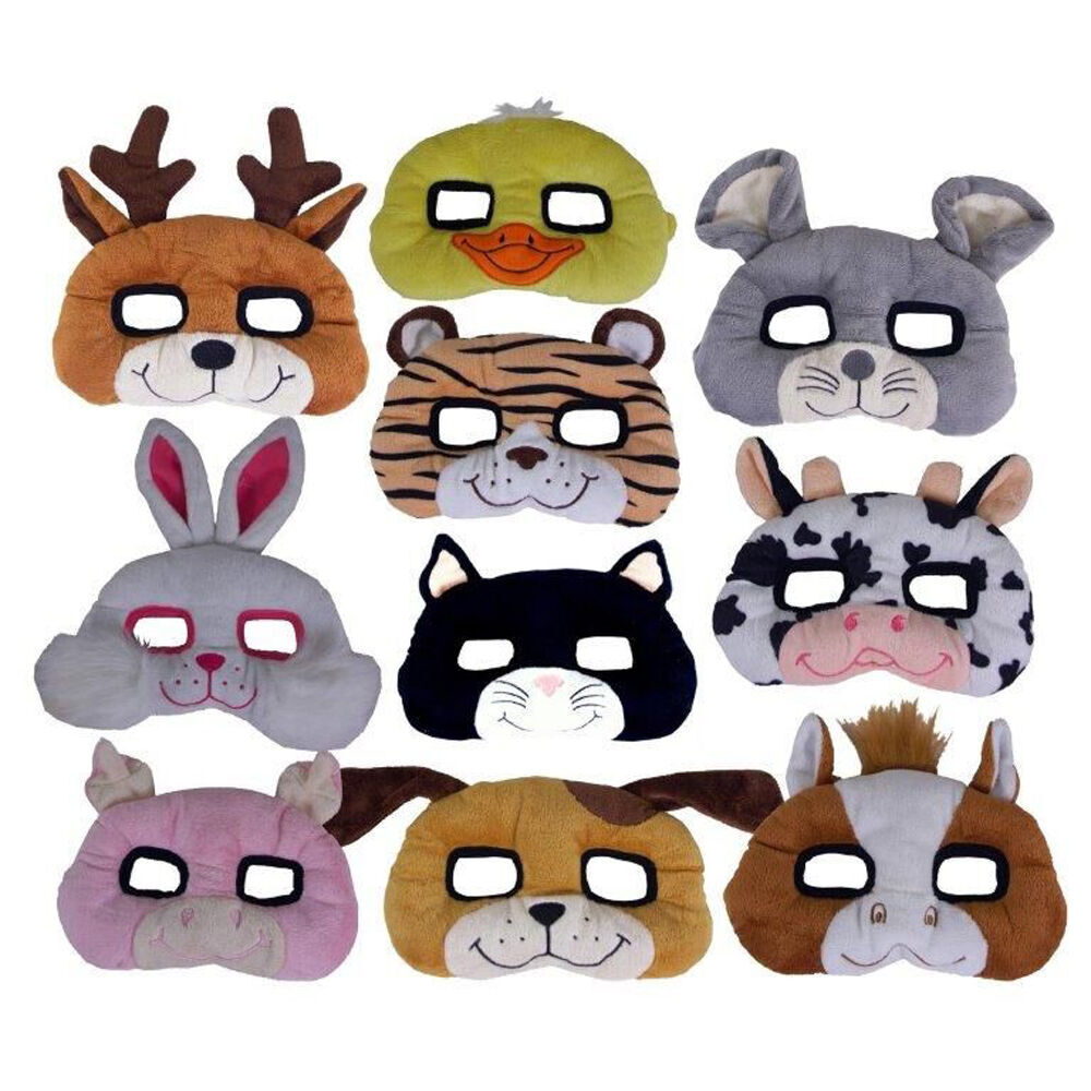 2PK Micki Kids/Children Animal Masks Dress Up Role Play Costume Assorted 18m+