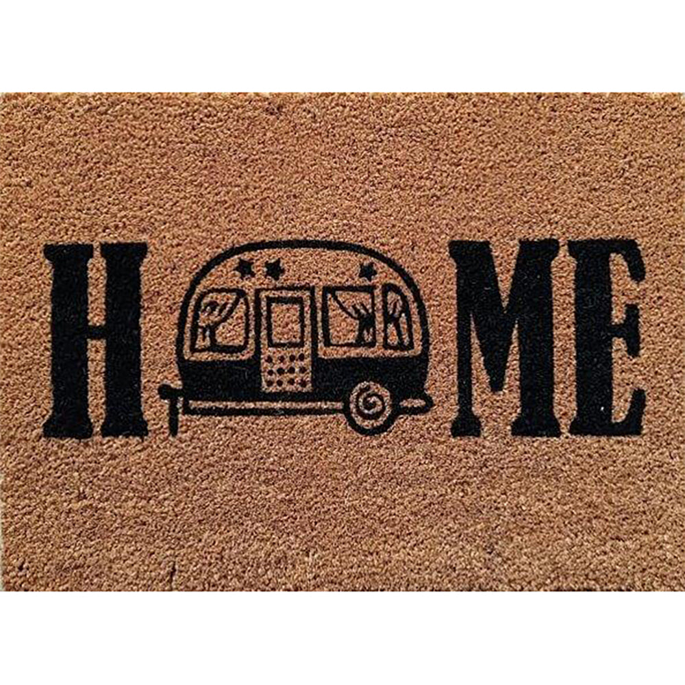 2PK Solemate PVC Coir Camper Home 40x55cm Stylish Durable Front Doormat
