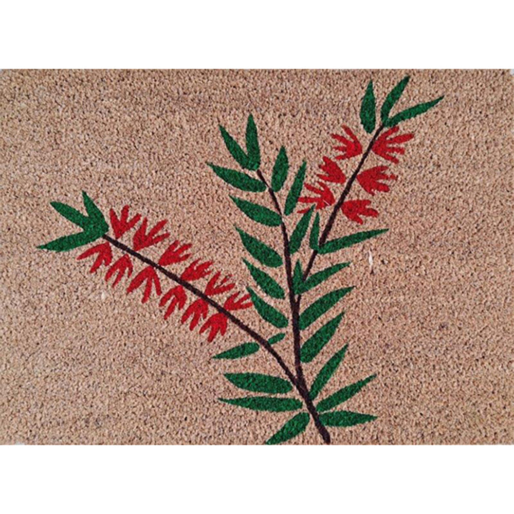2PK Solemate PVC Coir Bottle Brush 40x55cm Stylish Durable Front Doormat