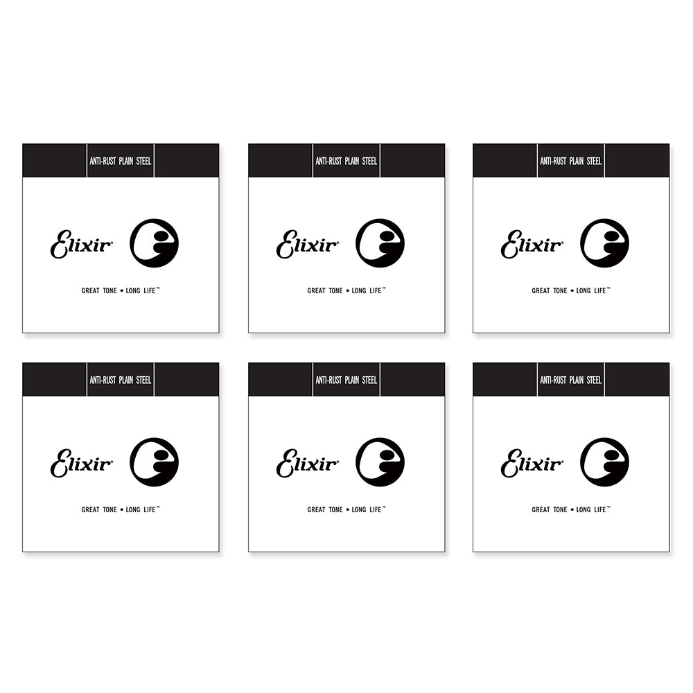 6PK #13013: Plain Steel 0.013 Single Strings