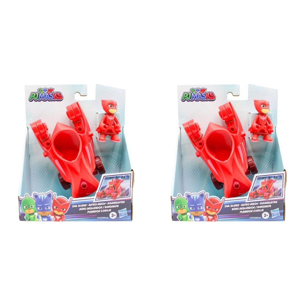 2PK PJ Masks Hero Vehicle Owl Glider Car/Action Figure Toy Red Kids 3y+