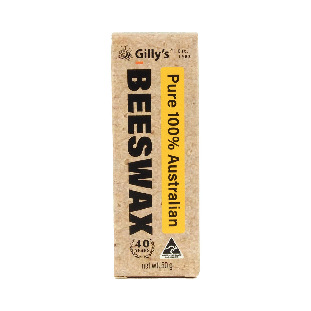 2PK Gilly's Pure Beeswax Block DIY Wood/Shoe Polish 50g
