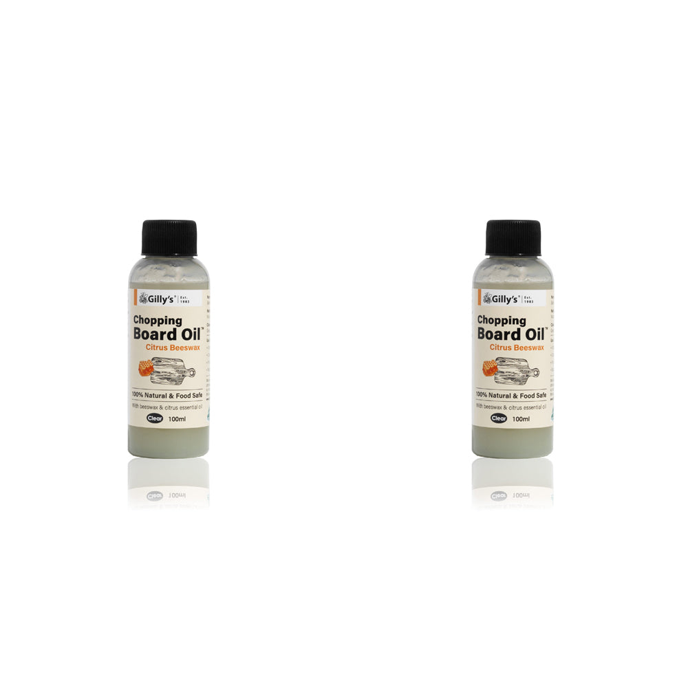 2PK Gilly's Natural Chopping Board Oil Citrus Beeswax 100ml