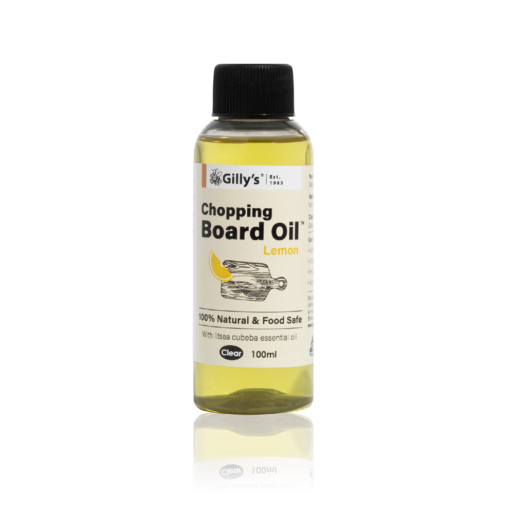 2PK Gilly's Natural Chopping Board Oil Food Safe 100ml Lemon