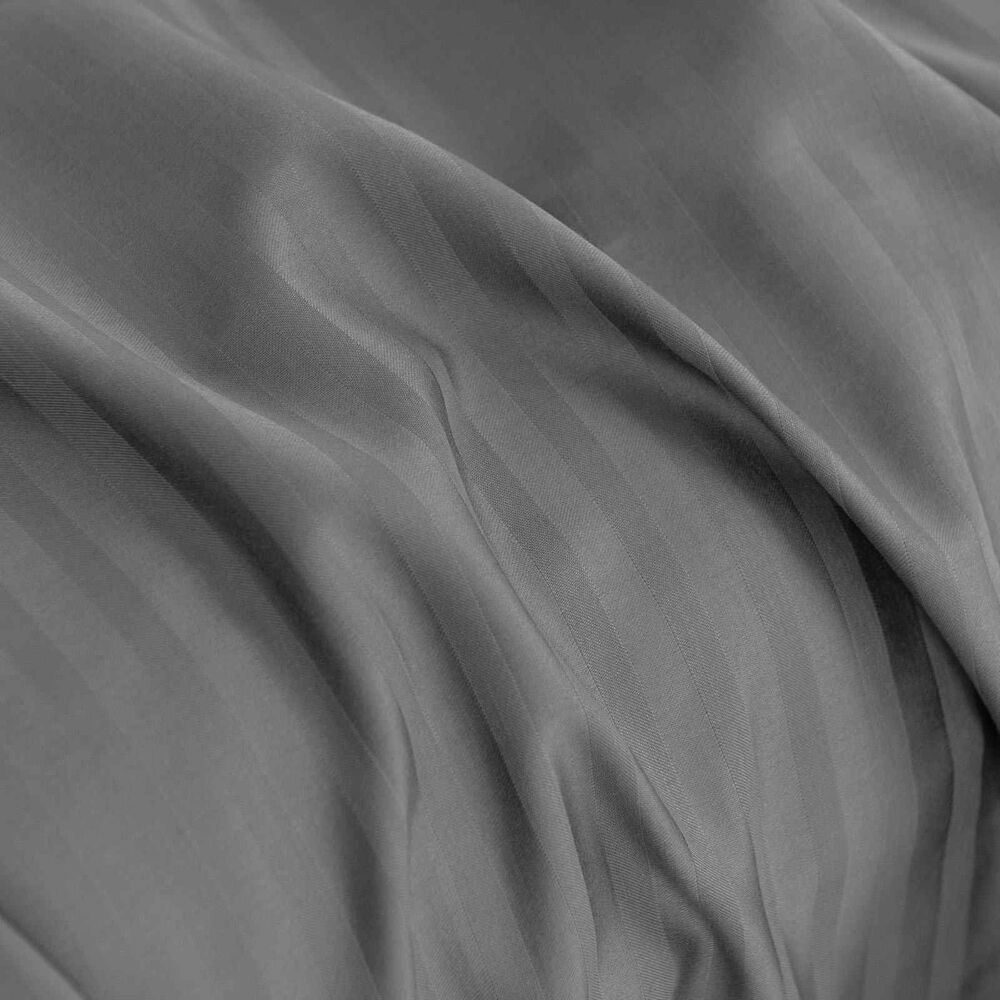 Royal Comfort Damask Sheet Set 1200TC Stripe Cotton Blend CHRCL Grey