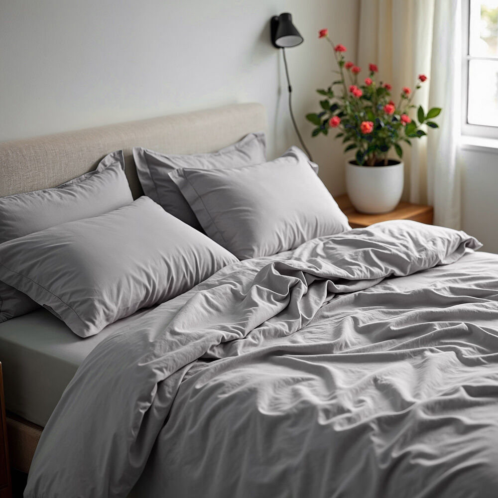 Royal Comfort Cotton Rich Sheet w/ 2x Pillowcases Set 1500TC Indigo