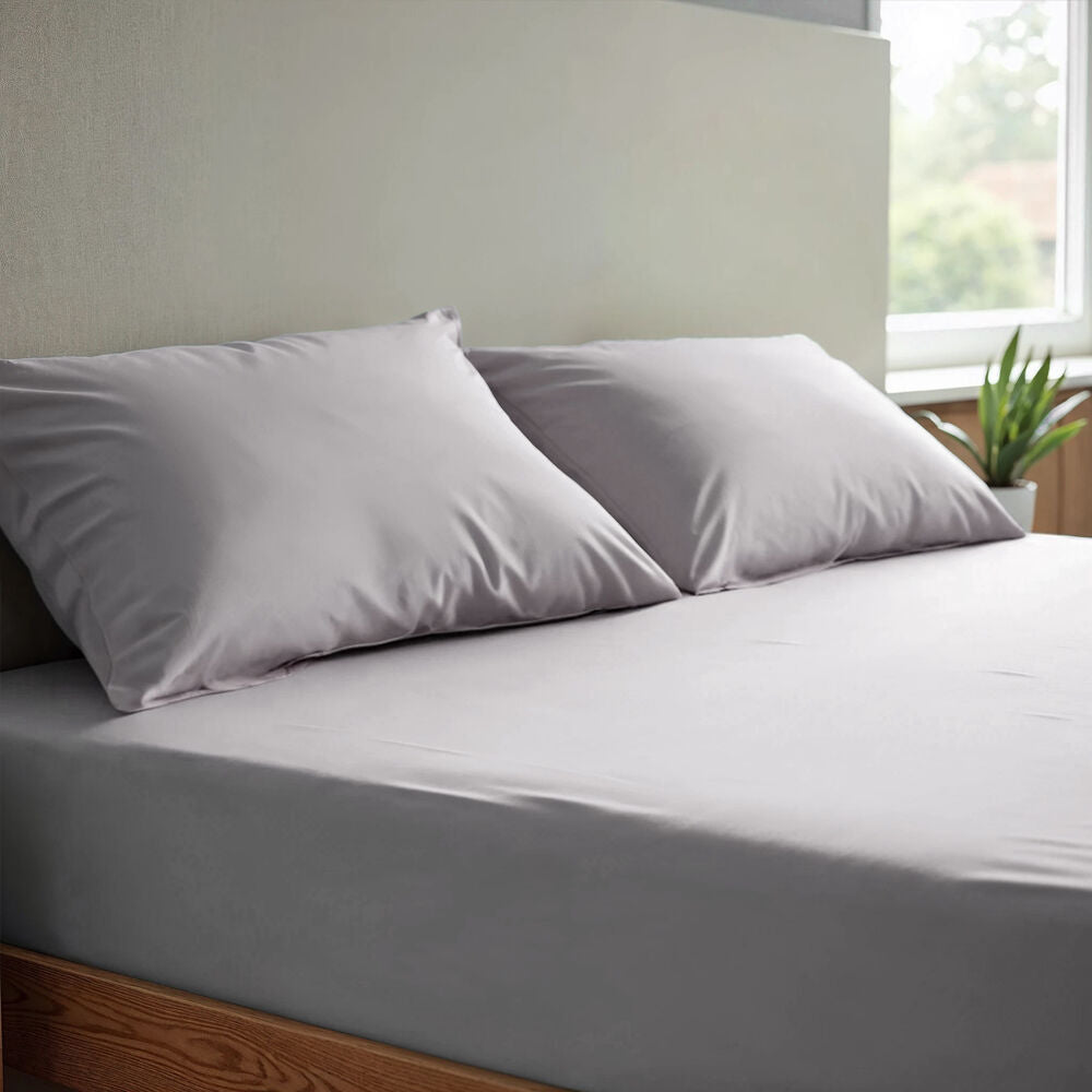 3pc Royal Comfort Double Fitted Sheet Set 1500TC Cotton Rich Indigo