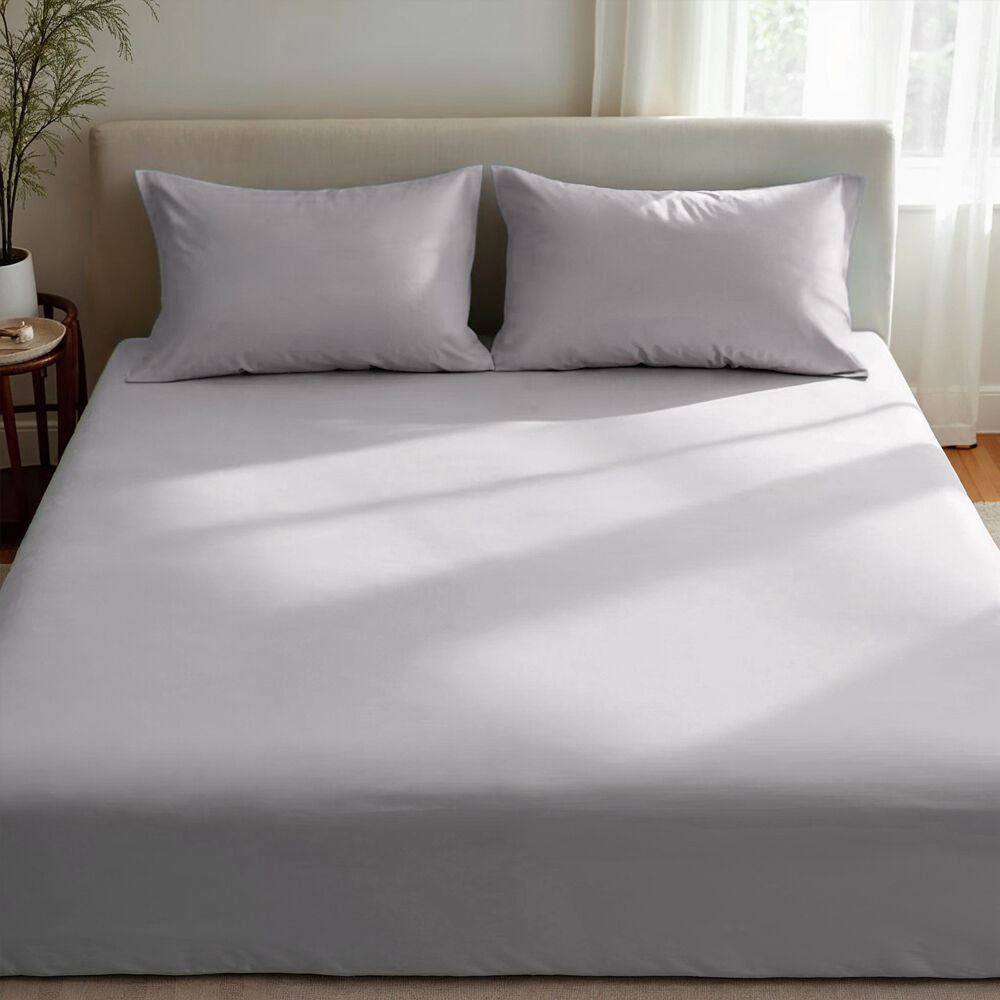 3pc Royal Comfort Double Fitted Sheet Set 1500TC Cotton Rich Indigo