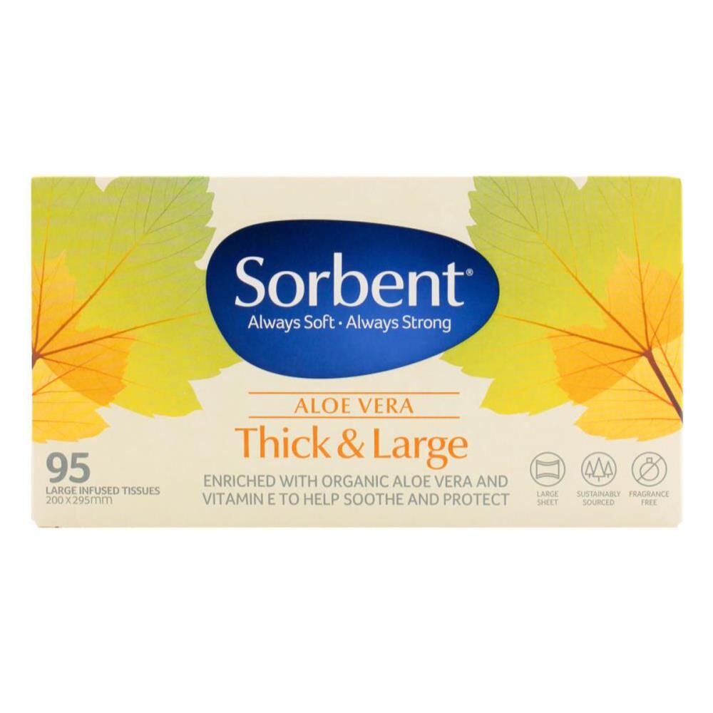 1140pc Sorbent Facial Tissues Thick Large Soft Hypoallergenic