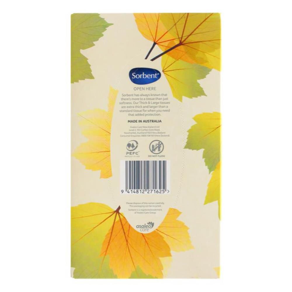 1140pc Sorbent Facial Tissues Thick Large Soft Hypoallergenic