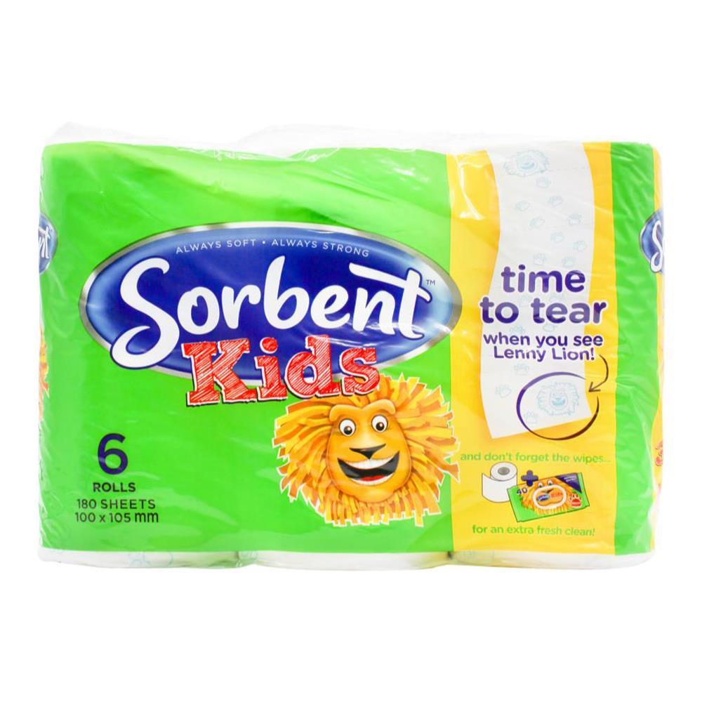 48pc Sorbent Kids Toilet Paper Soft Rolls 180-Sheets
