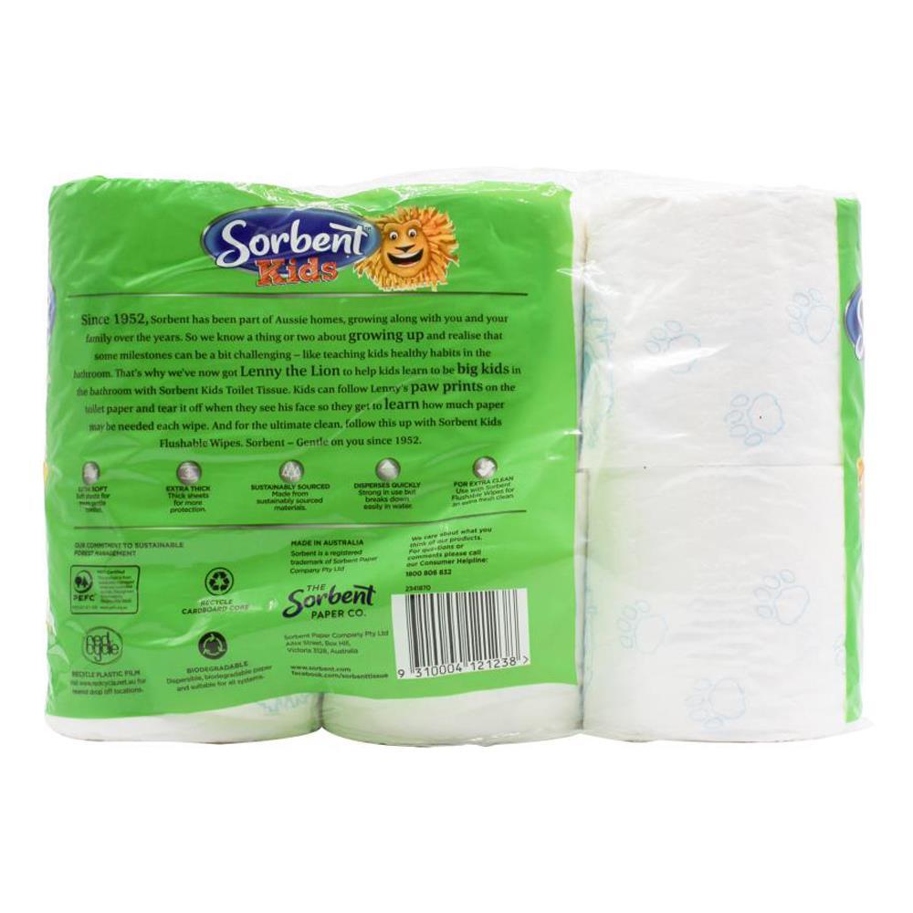 48pc Sorbent Kids Toilet Paper Soft Rolls 180-Sheets