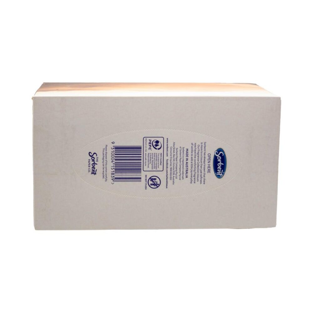 24x 170PK Sorbent Fragrance Collection Vanilla Scented Facial Tissues 200x195mm
