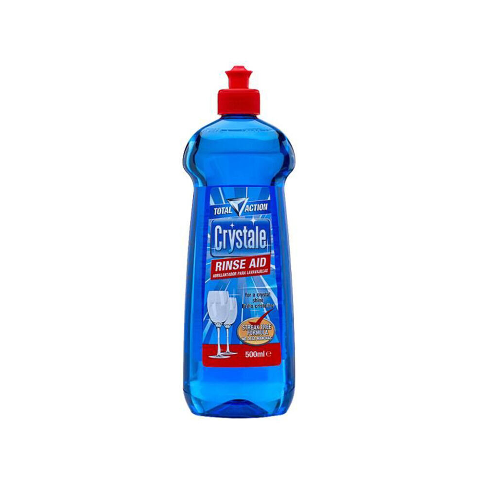 4PK Crystale Total Action Rinse Aid Streak Free 500ml - Blue