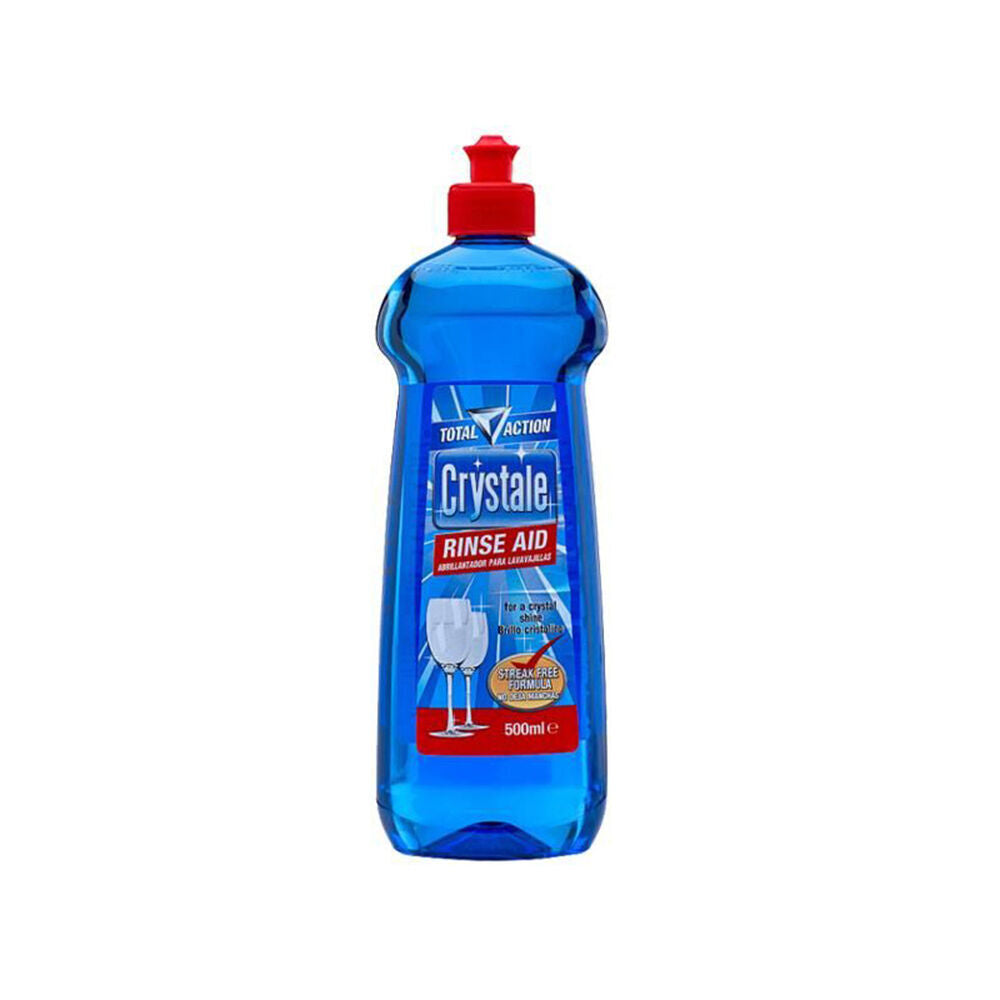 8PK Crystale Total Action Rinse Aid Streak Free 500ml - Blue