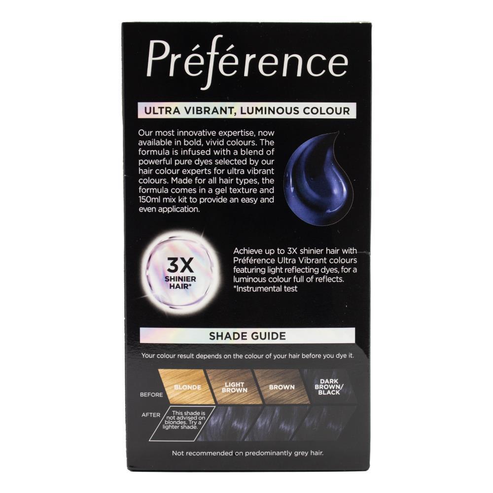6PK Loreal 204ml Preference Hair Gel Colour - Blue Black 1.102
