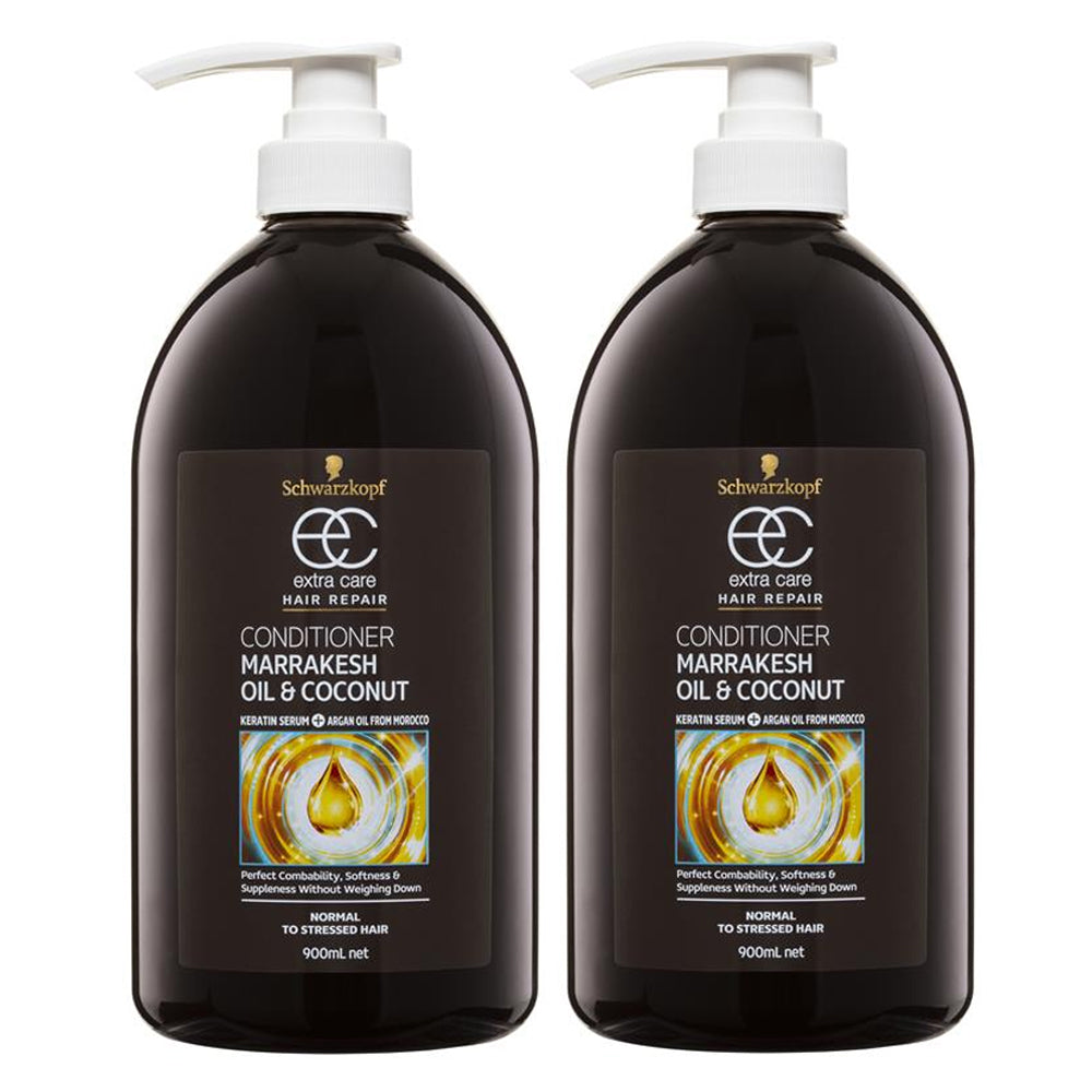 2PK Schwarzkopf 900ml Extra Care Marrakesh Oil & Coconut Conditioner