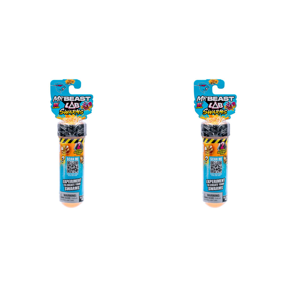4pc Mr Beast Lab Swarms S2 Test Tube Action Figure Toy Kit Assorted 5y+