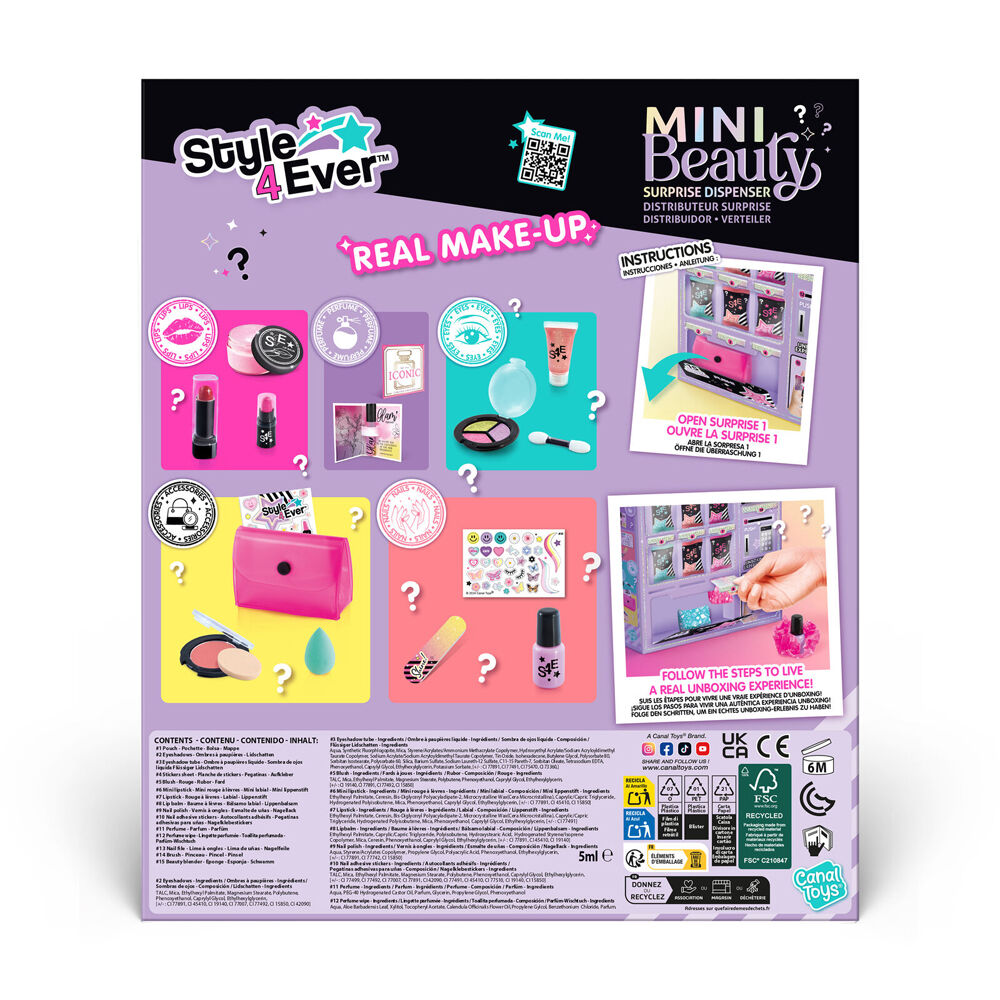 Canal Toys Mini Beauty Suprise Box Dispenser Kids Fun Play Toy 8y+