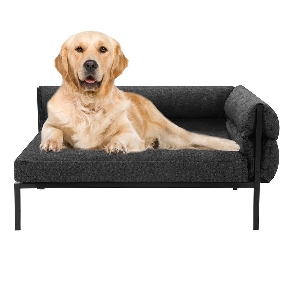 Paws & Claws Elevated Sofa Pet Bed Large 93.5x63cm - Grey Denim