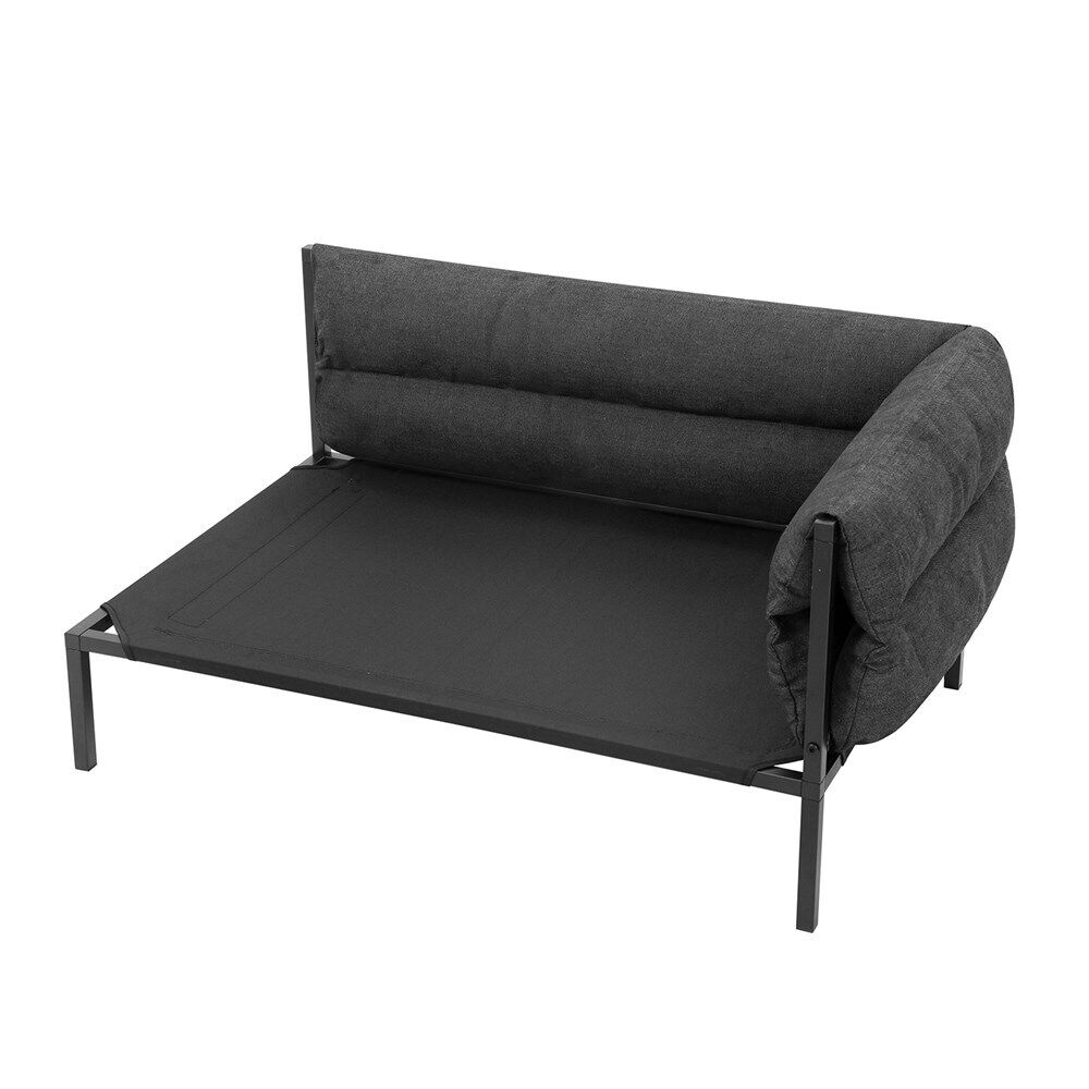 Paws & Claws Elevated Sofa Pet Bed Large 93.5x63cm - Grey Denim