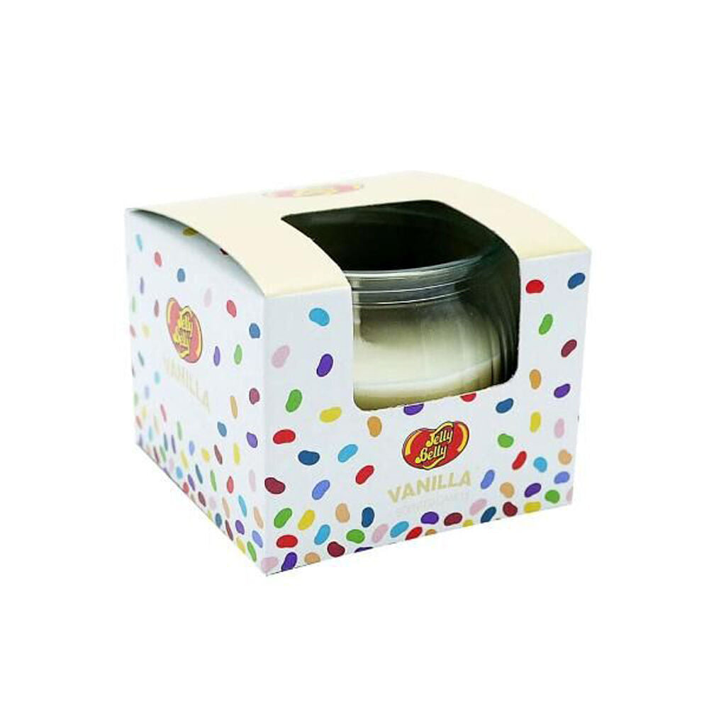 6PK Jelly Belly French Vanilla Scented Candle Pot Home Room Fragrance 85g White