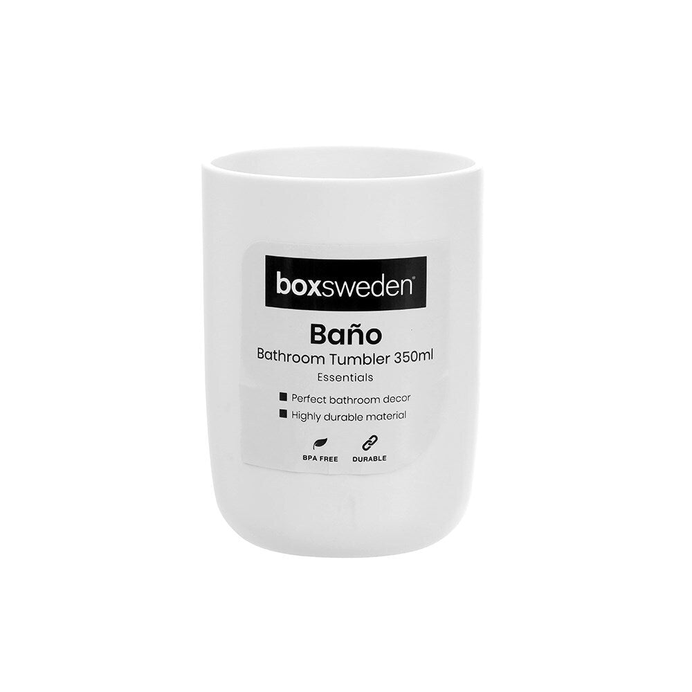 3x Boxsweden Bano Essentials 350ml/10cm Bathroom Tumbler Assorted