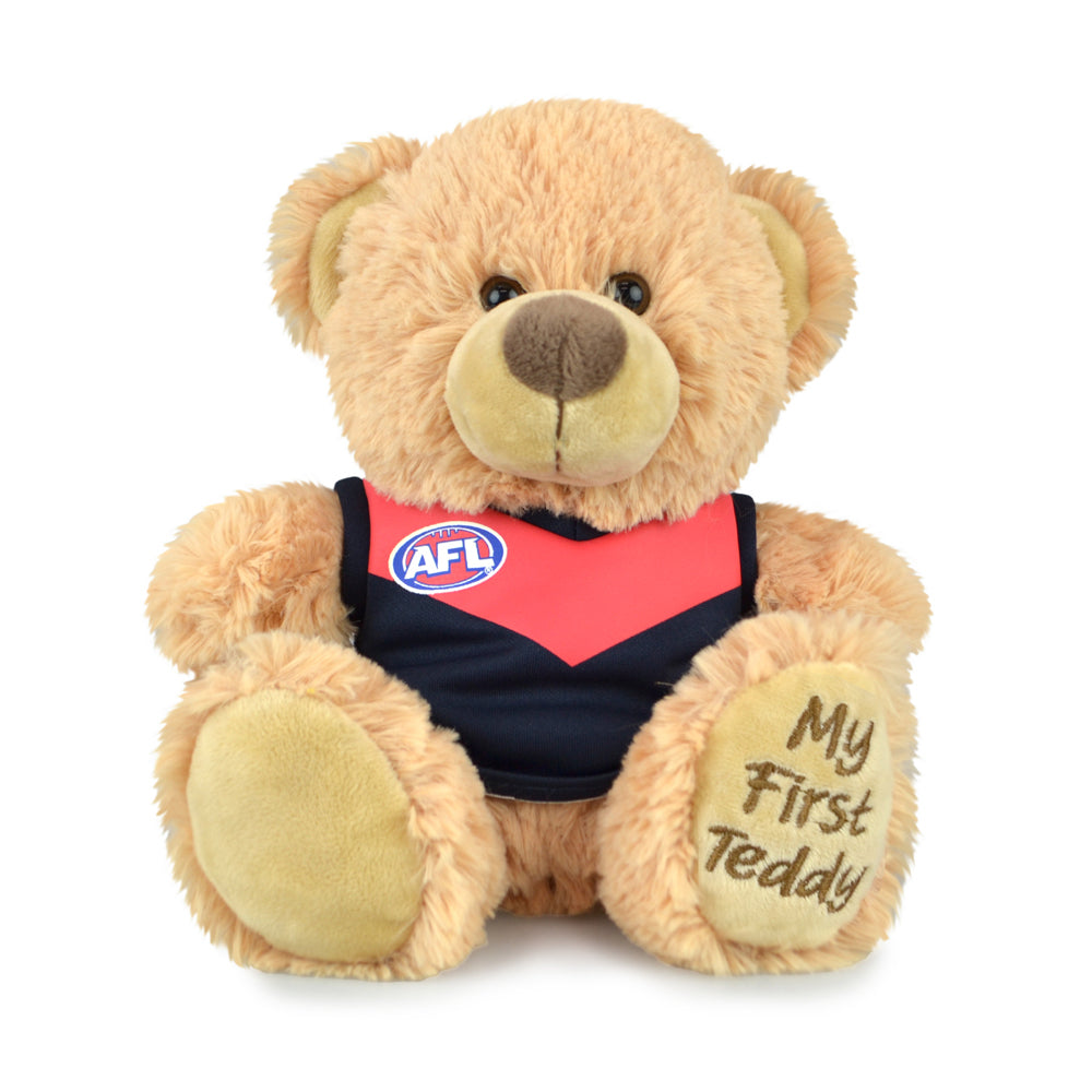 2PK AFL First Teddy Melbourne Bear Plush Toy 23cm - Beige