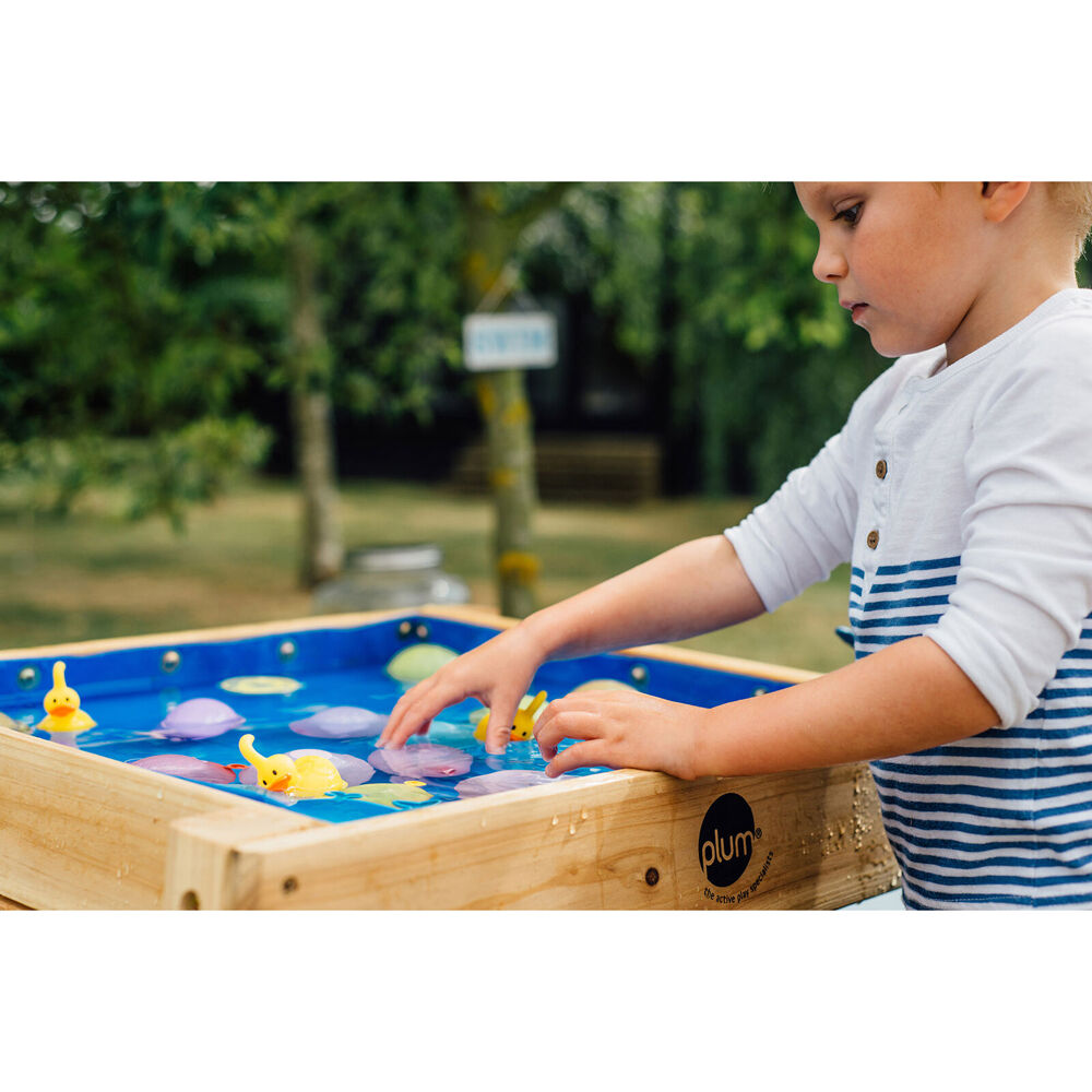 Plum Play Childrens/Kids Multifunctional Build and Splash Wooden Table