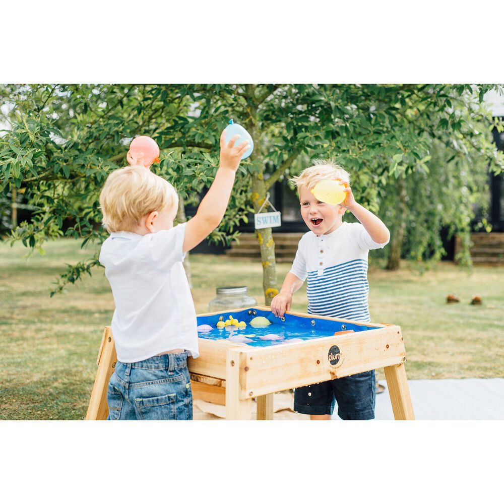Plum Play Childrens/Kids Multifunctional Build and Splash Wooden Table