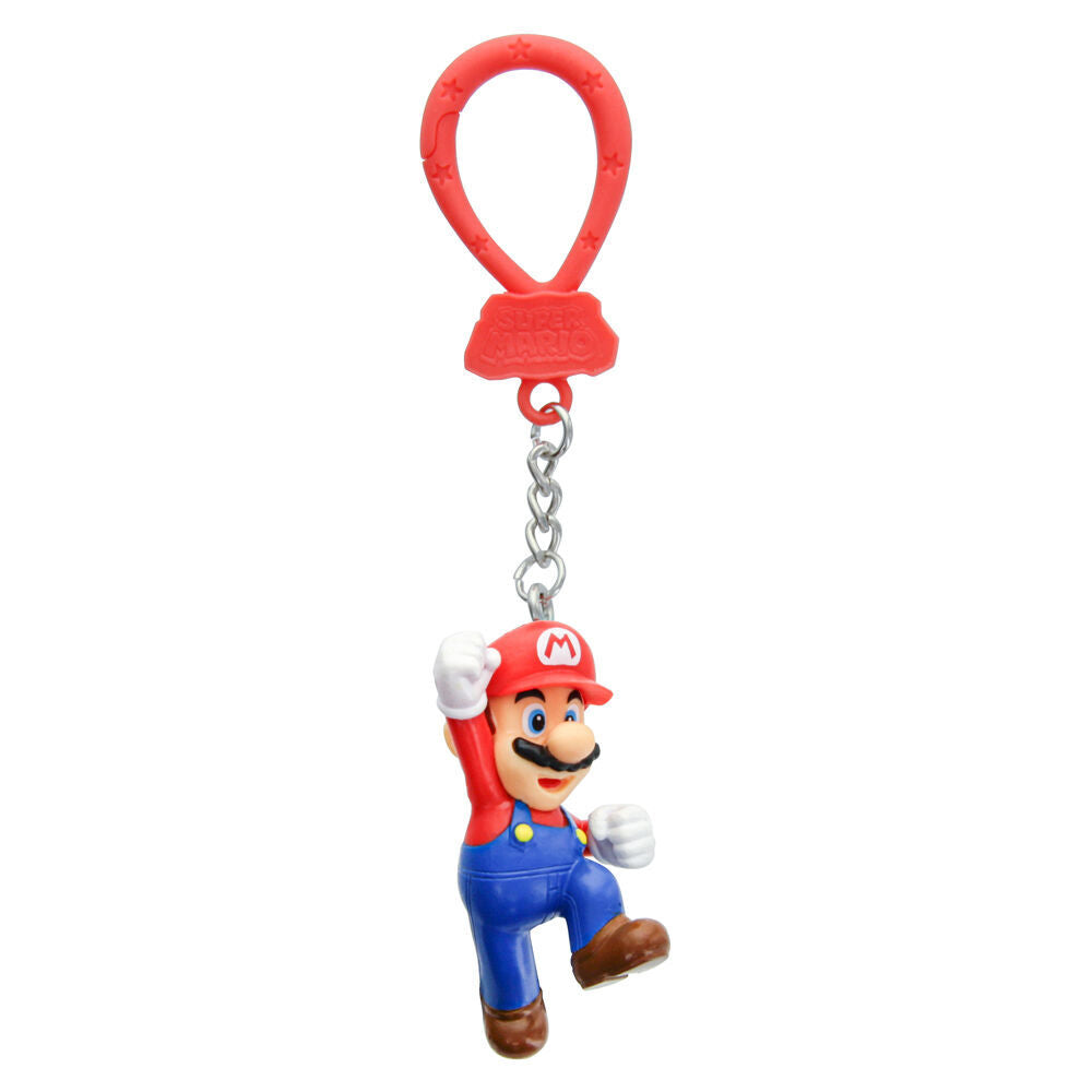 4PK Super Mario Backpack Buddies Keyring Pendant Assorted 3y+