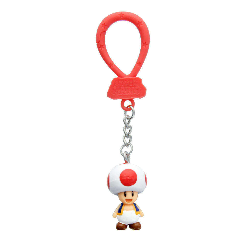4PK Super Mario Backpack Buddies Keyring Pendant Assorted 3y+