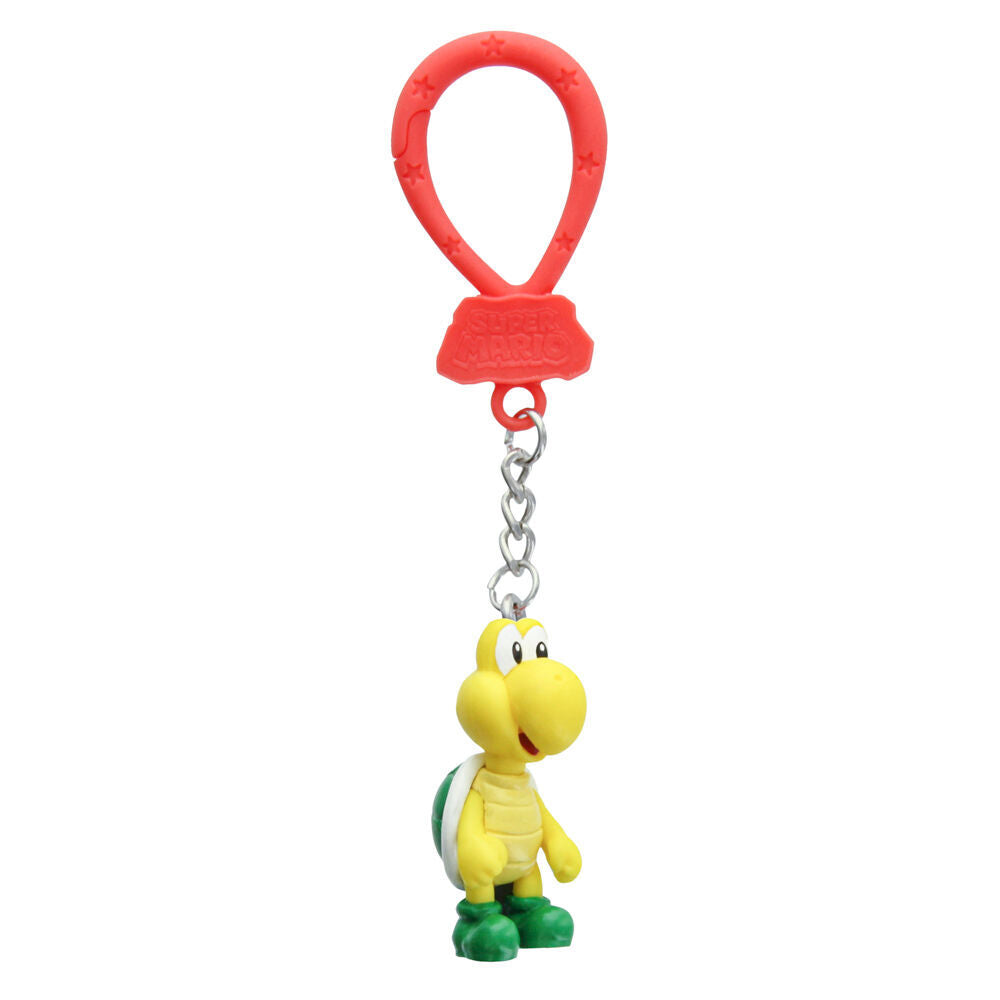 4PK Super Mario Backpack Buddies Keyring Pendant Assorted 3y+