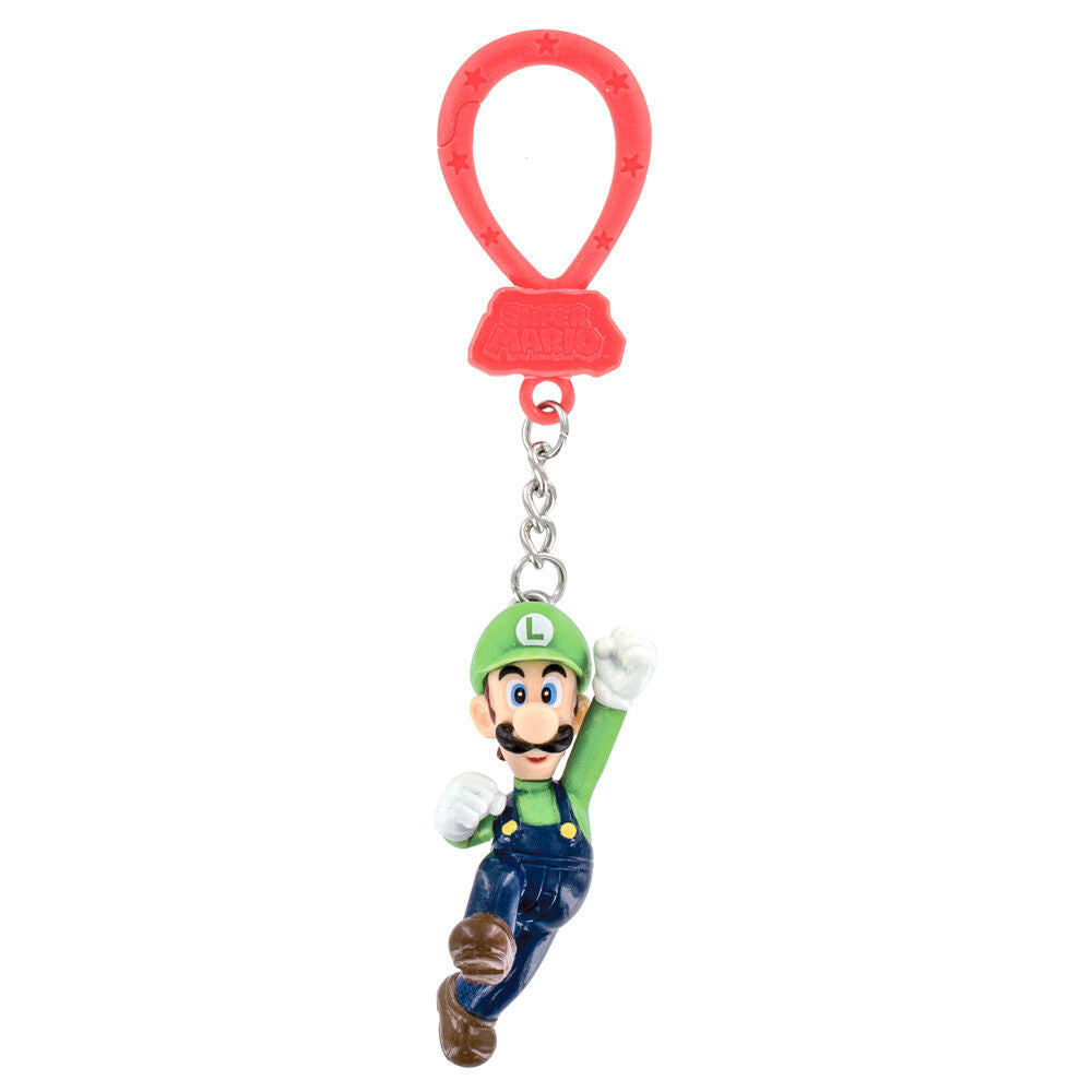 4PK Super Mario Backpack Buddies Keyring Pendant Assorted 3y+