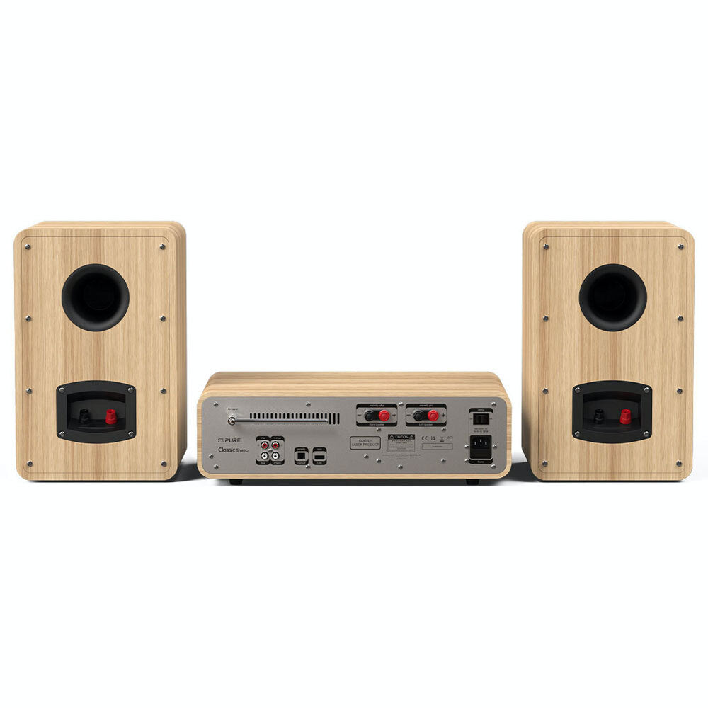 Pure Classic Stereo Music System - Cotton White/Oak