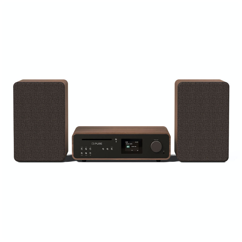 Pure Classic Stereo Music System - Coffee Black/Walnut