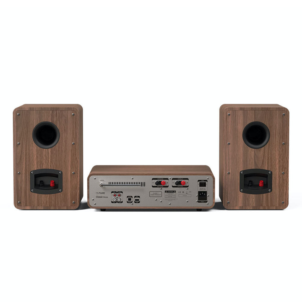 Pure Classic Stereo Music System - Coffee Black/Walnut