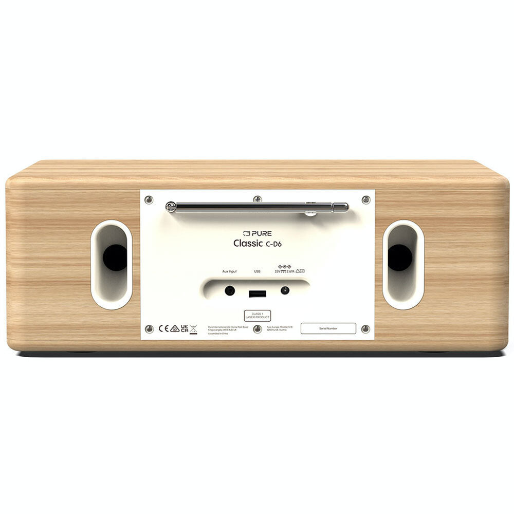 Pure Classic C-D6 CD-Player with DAB+ - Cotton White/Oak