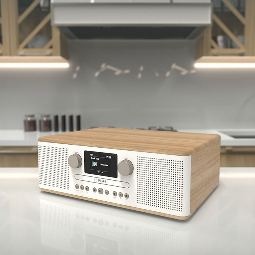 Pure Classic C-D6 CD-Player with DAB+ - Cotton White/Oak