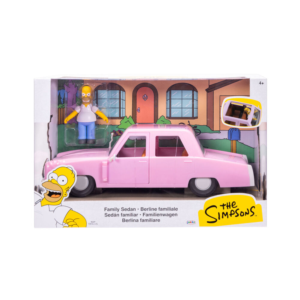 The Simpsons Vehicle Homer w/ Sedan Childrens Toy Playset 2.5inch