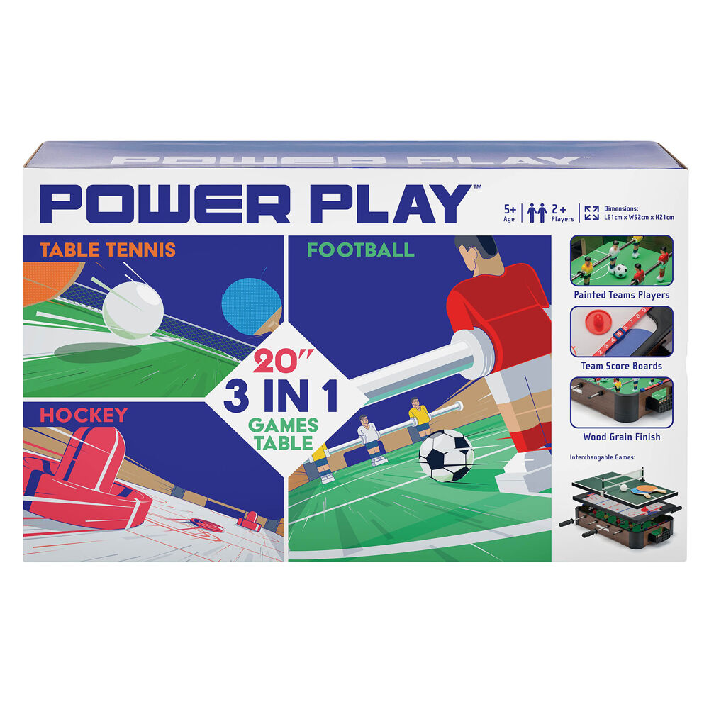 Wilton Bradley 20In Indoor 3 in One Family Entertainment Games Table