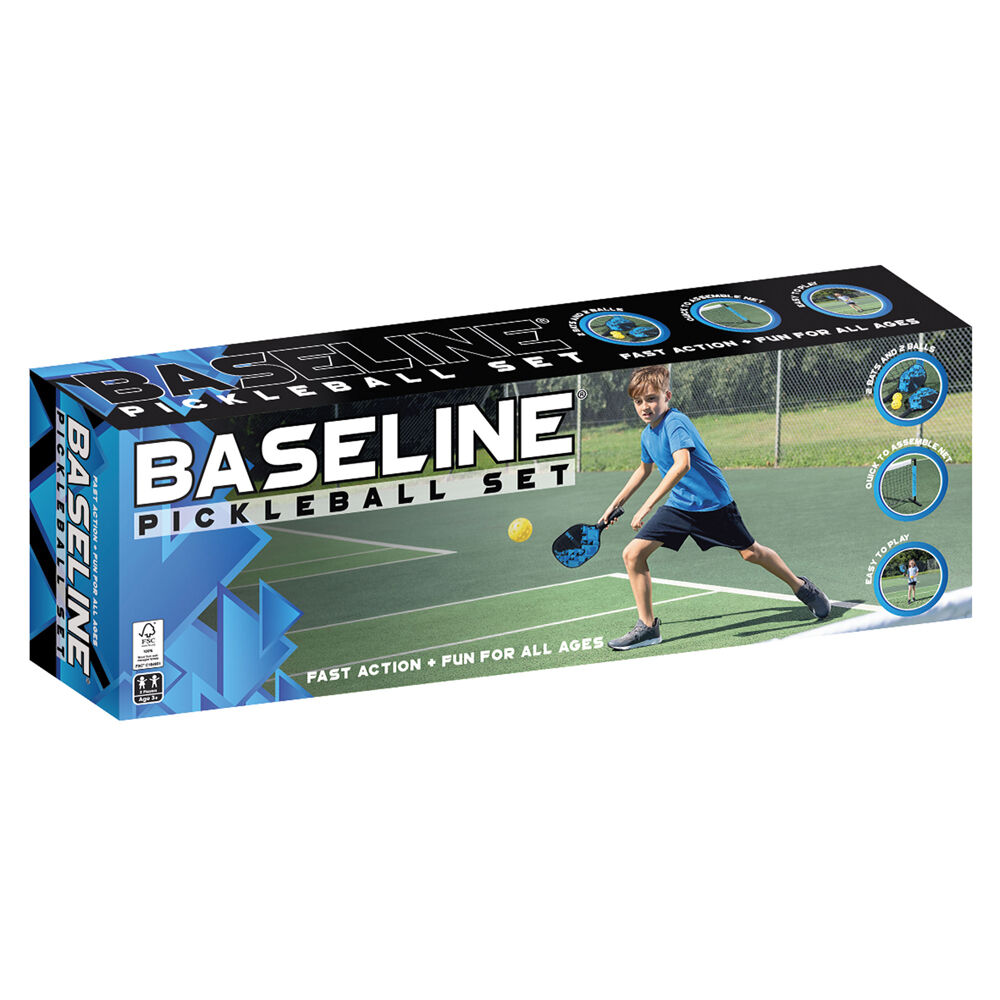 Wilton Bradley Pickleball Bat, Ball & 2.4m Net Set Outdoor Family Game Kit