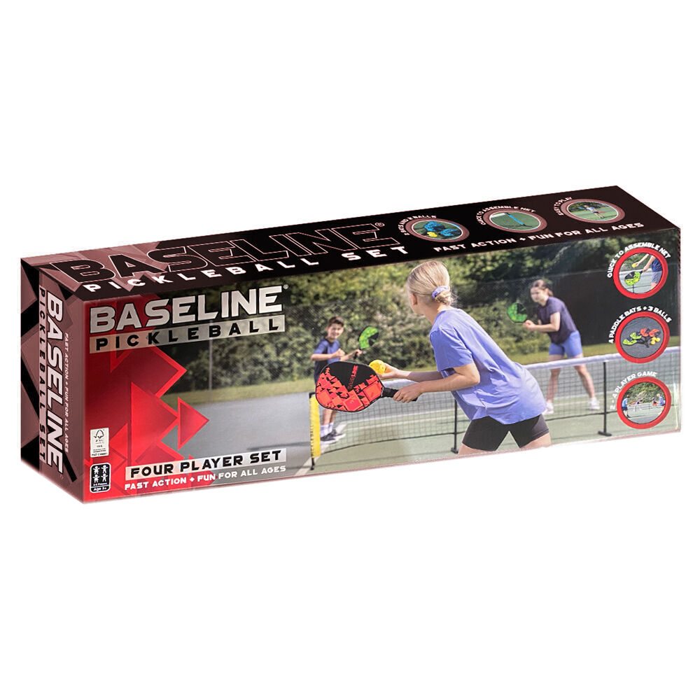 Wilton Bradley Pickleball 4 Player Set with 3.6m Net Outdoor Family Game Kit