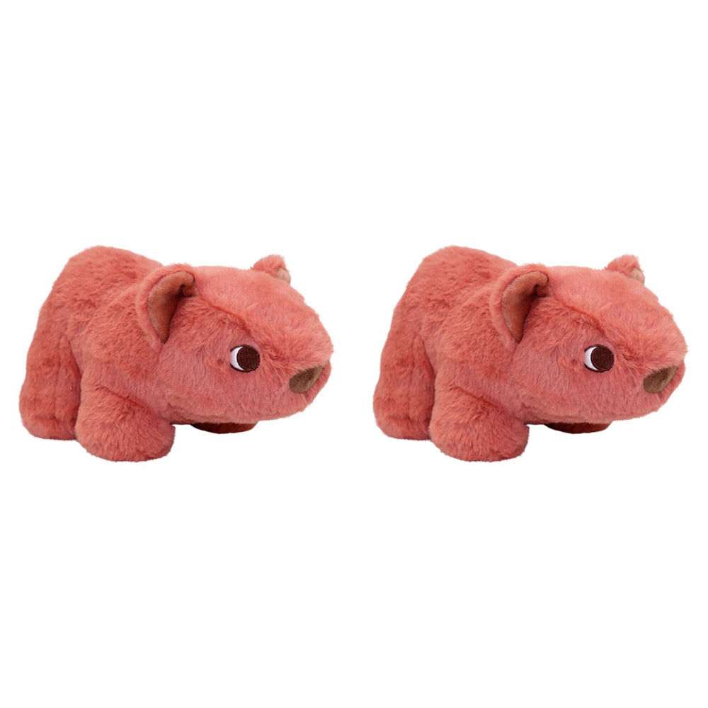 2PK Resoftable Emma Memma Wombat Plush 10" Kids Toy - Red 0m+
