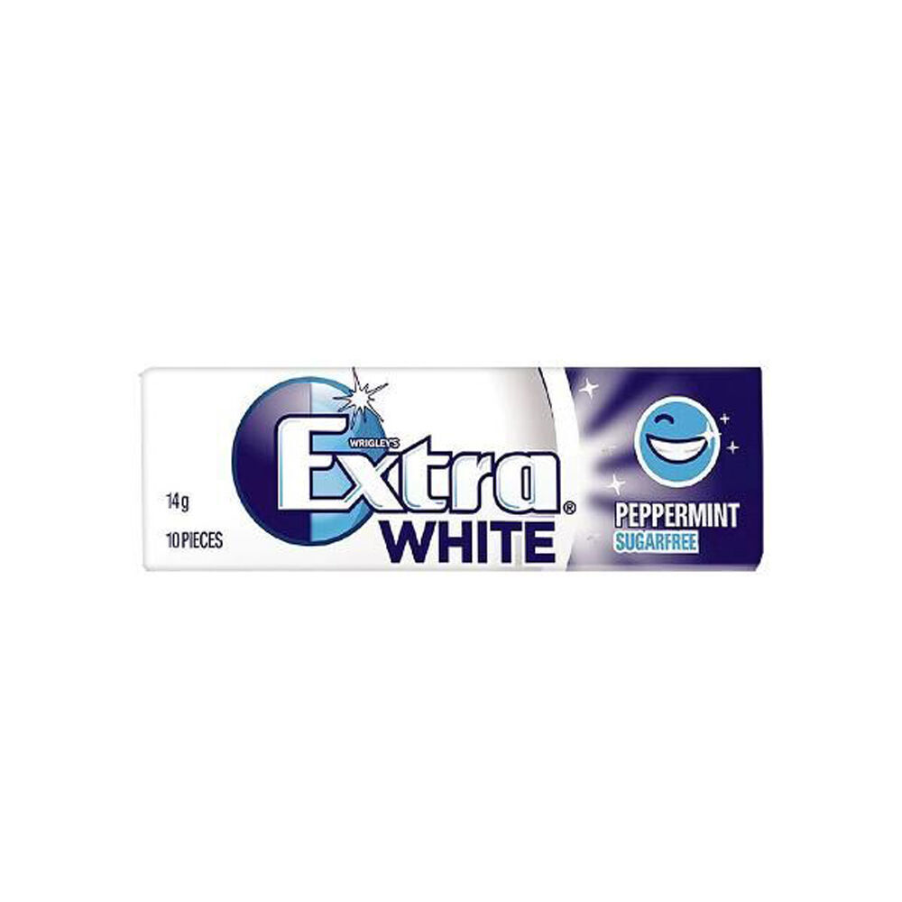 20PK Extra Professional White Sugarfree Chewing Gum w/ Peppermint Flavour 14g