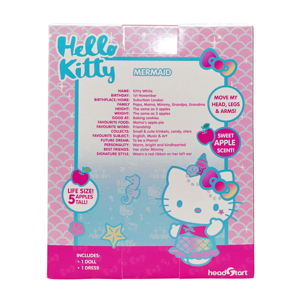 Hello Kitty Life-Size Mermaid Dress Doll w/ Sweet Apple Scent 13inch