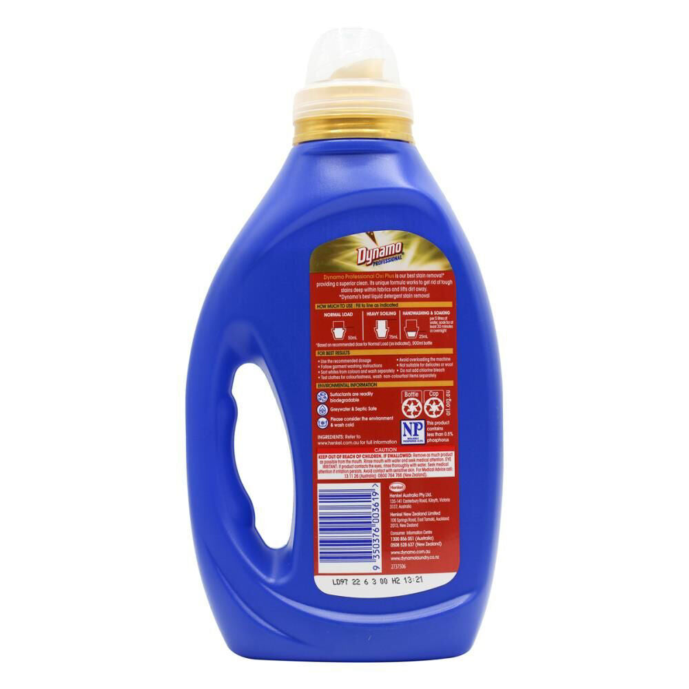 3PK Dynamo 900ml Professional Oxi Plus Laundry Liquid Detergent